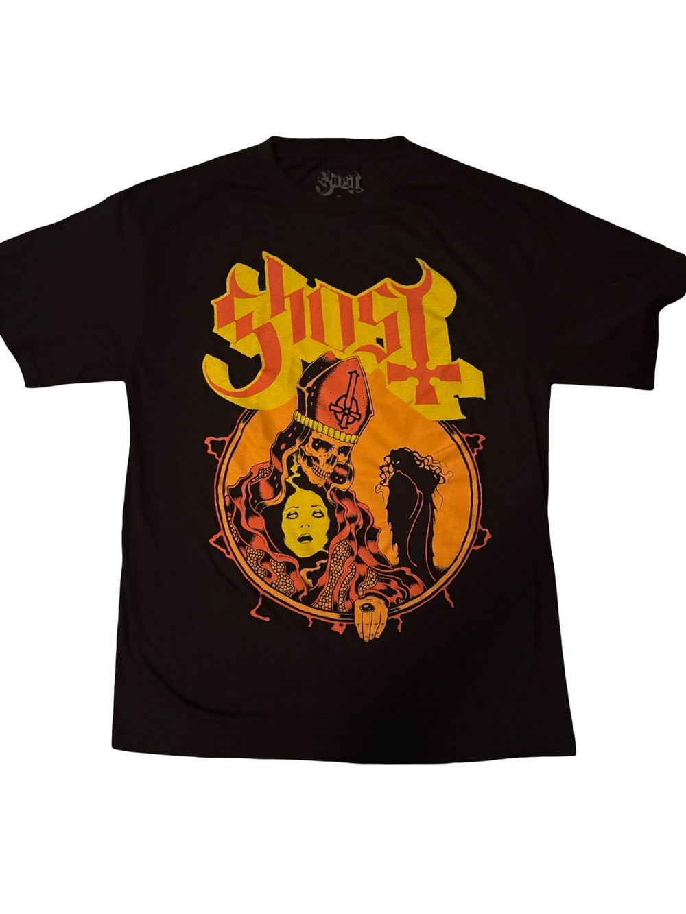 Ghost Papa Emeritus Occult Graphic 2023 Black Band T-Shirt XL